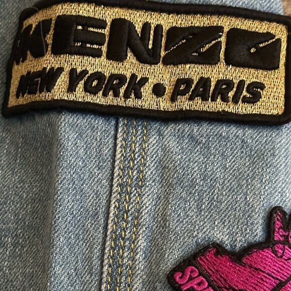 KENZO PARIS JUNGLE JEANS SIZE 38 See measurements -PATCHES UNIQUE HOT TRENDING - Picture 3 of 14